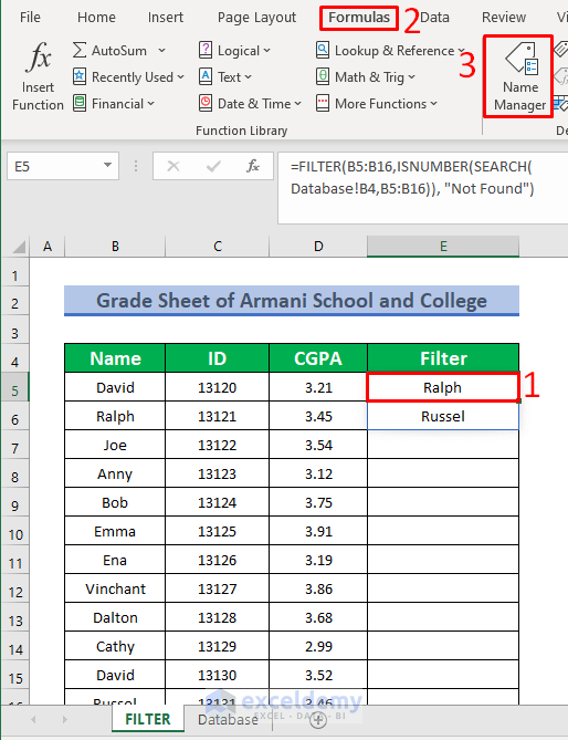 Run a VBA Code to Create a Searchable Database in Excel