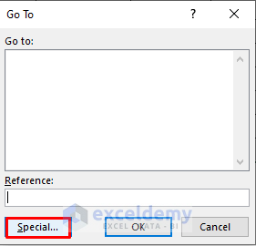 Go to Special Feature with Formula
