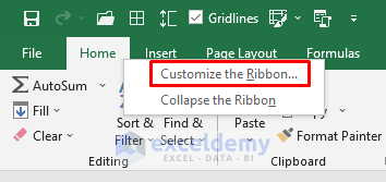 Apply Shortcut Way to Get Developer Tab in Excel