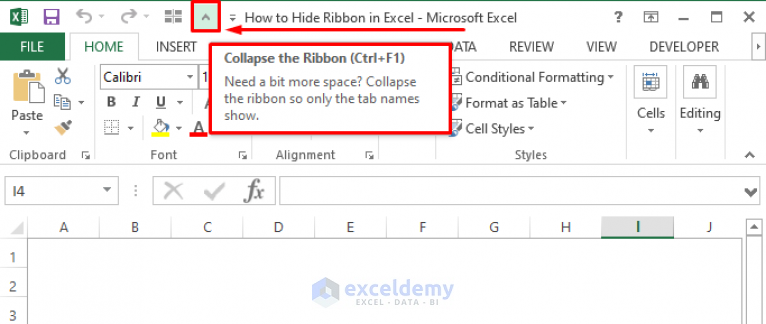 How To Hide Ribbon In Excel 6 Simple Ways ExcelDemy