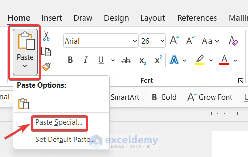 Making The Excel Worksheet A Linked Object To Insert Into Word