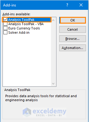 Add Data Analysis Command