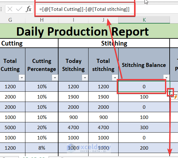 How to Make Daily Production Report in Excel