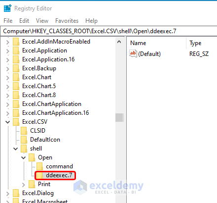 Use Registry Editor to Open Excel files in Separate Windows 