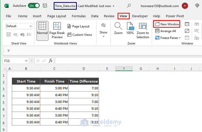 Open New Window for Same Excel File