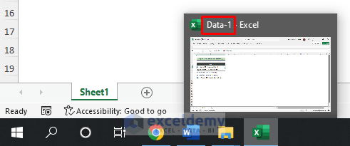 Use Shift Key and Taskbar to Open Two Files Separately in Excel