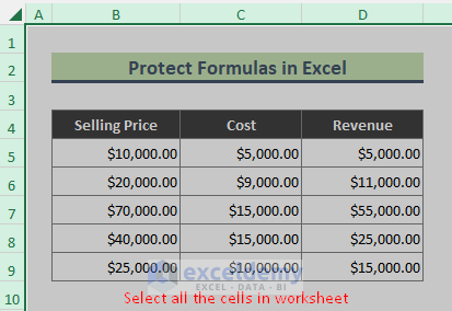 Unlock All Cells from Excel Worksheet