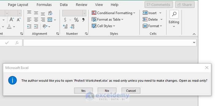 How to Protect a Worksheet in Excel