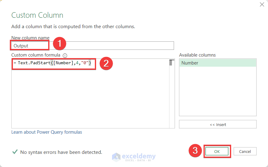 Power Query and Text.PadStart Function
