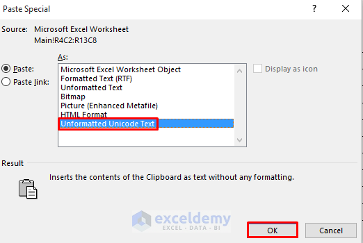 Put a Large Excel Table into Word