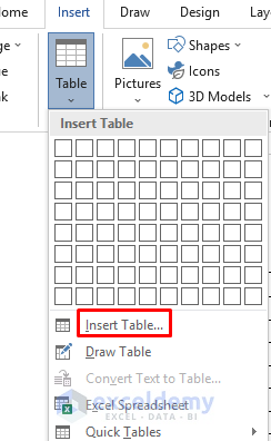 Put a Large Excel Table into Word