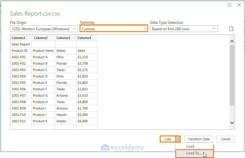 How to Read CSV File in Excel Using From Text or CSV Feature (Power Query)