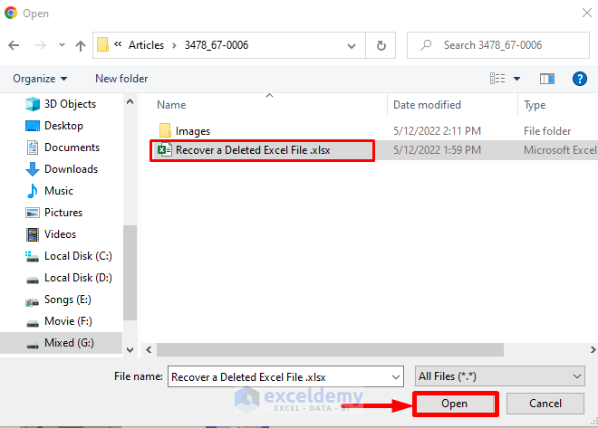 How to Recover a Deleted Excel File