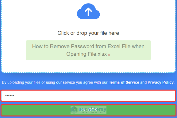 Remove Password Excel File when opening in Online 
