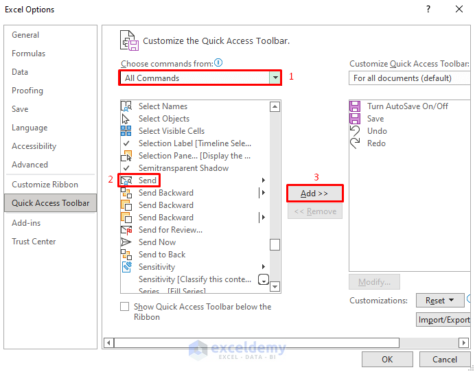 Using Quick Access Toolbar to Send an Editable Excel Spreadsheet As an Attachment by Email