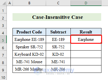 5.2 Case-Insensitive Condition