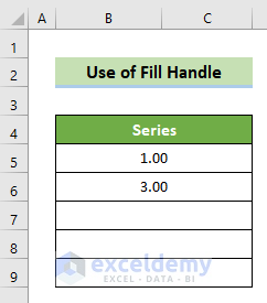 Use Fill Handle in Excel to Autofill a Series