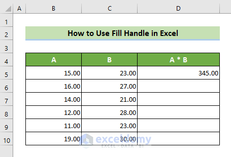 Use Fill Handle in Excel