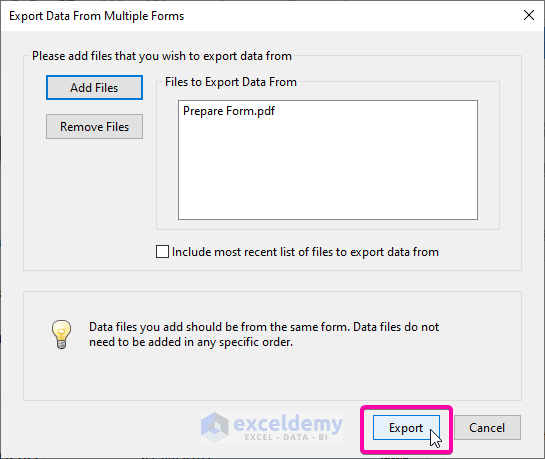 Easy Steps to Link PDF Form to Excel Database