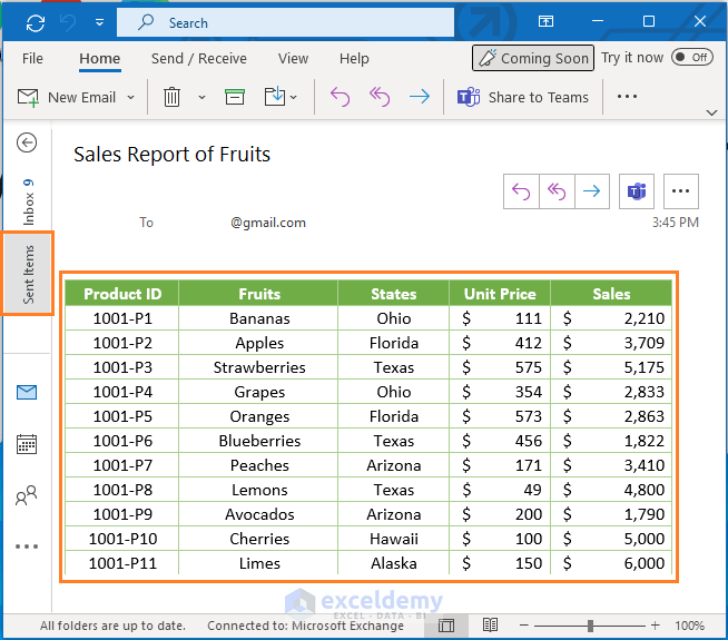 Macro to Send Email from Excel Keeping Table in the Email Body