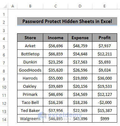 Password Protect Hidden Sheets in Excel 