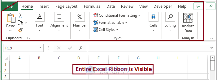 How to Pin the Ribbon in Excel (4 Simple Methods) - ExcelDemy
