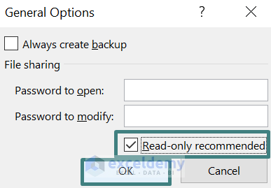 Set Excel File to Read-Only Mode
