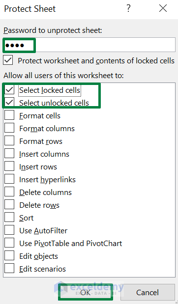 Lock Excel Spreadsheet to Protect Cells from Deletion