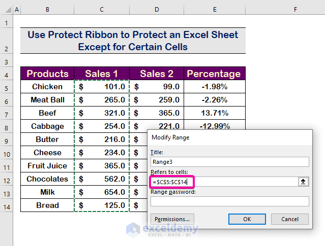 Handy Approaches to Protect an Excel Sheet Except for Certain Cells