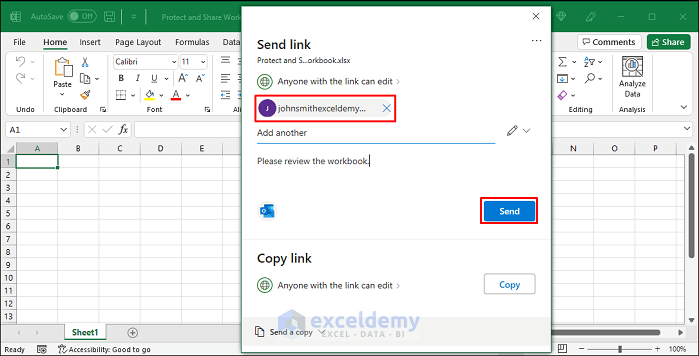Protect and Share an Excel Workbook by Co-Authoring