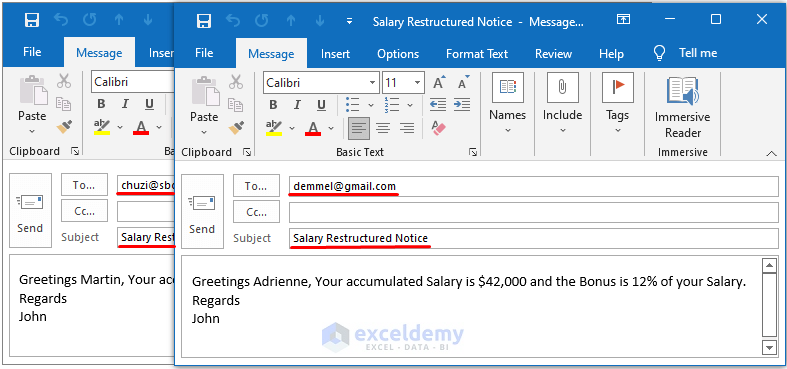 Email draft-Send Automatic Email from Excel to Outlook
