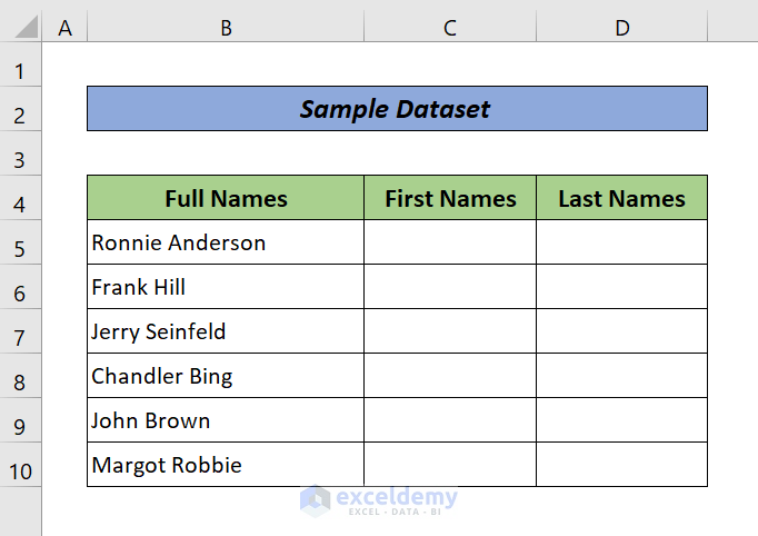 4 Quick Ways to Split Names in Excel into Two Columns