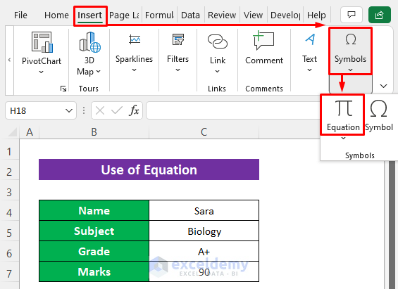 Using Equation to Insert ‘Greater Than or Equal To’ Symbol