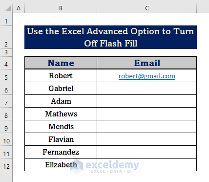 Handy Approaches to Turn Off Flash Fill in Excel
