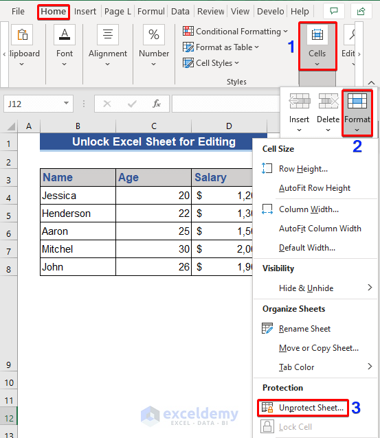 Unlock a Password-Protected Excel Sheet