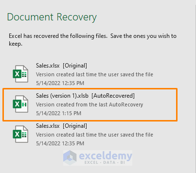 Unsaved Excel File Not In Recovery When Timing to Recover Is Set by Default