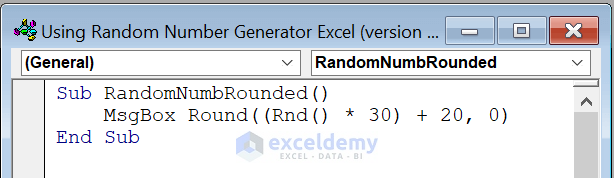 Generate Random Numbers with VBA (Integer)
