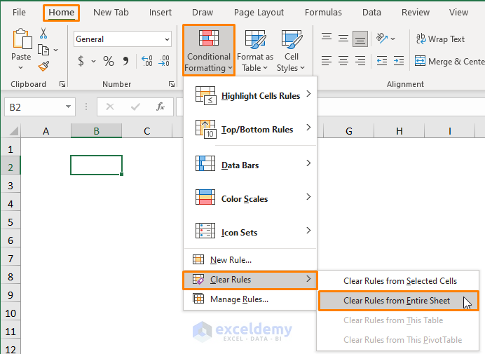 What to Do When Excel Is Not Responding Clearing Rules and Objects