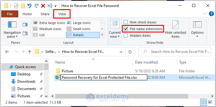 Zip-Recover Excel File Password