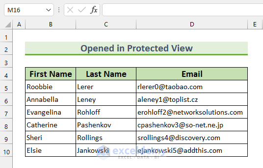 Cannot Edit Excel File if It Is Opened in Protected View