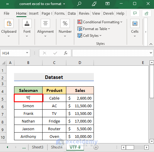 Transform Excel to CSV UTF-8 without Destroying Special Characters