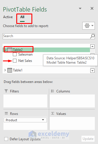 Create a Relational Database by Inserting Excel Pivot Table