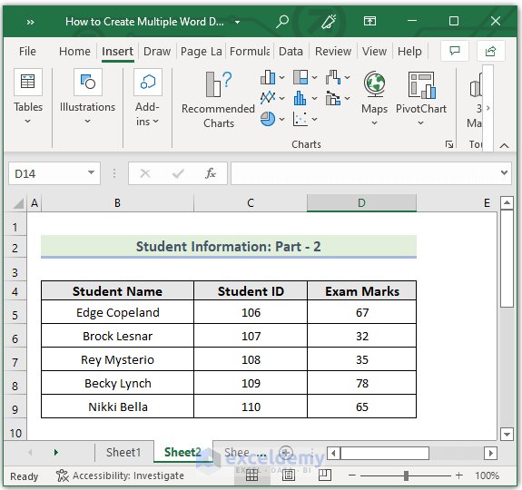 Create Multiple Word Documents Using Copy and Paste Feature
