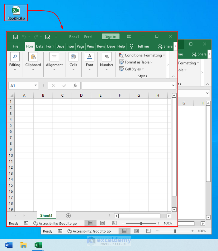 Opening Excel from Taskbar to Solve Excel Files Not Opening in Separate Windows