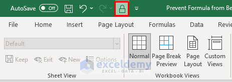 Add Lock Cell Button in Quick Access Toolbar to Prevent Formula from Being Deleted