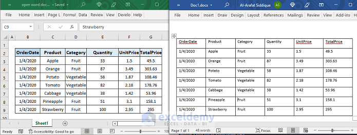 Word/excel Example Excel VBA: Open Word Document and Paste (3 Suitable Examples)