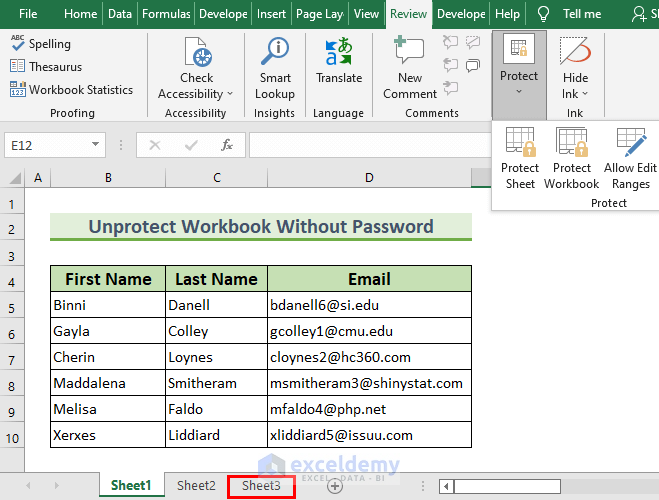 excel vba unprotect workbook without password