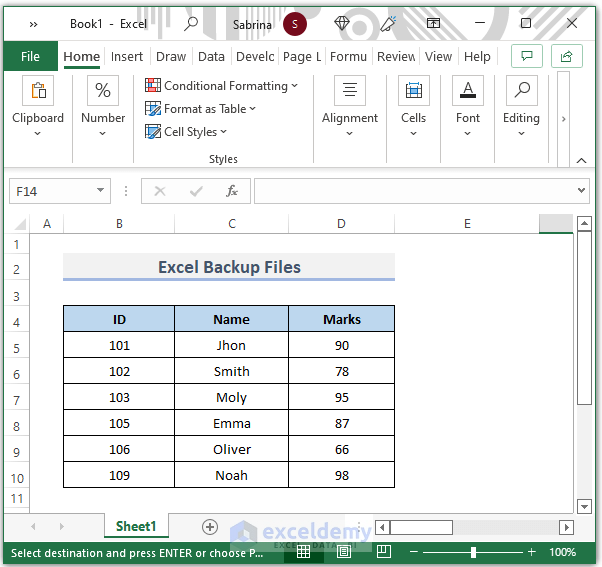 5 Easy Methods to Find Backup Files in Excel 