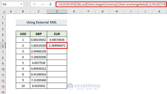 How to Automate Currency Conversion in Excel 