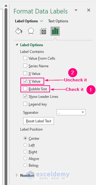 adding labels for bubbles